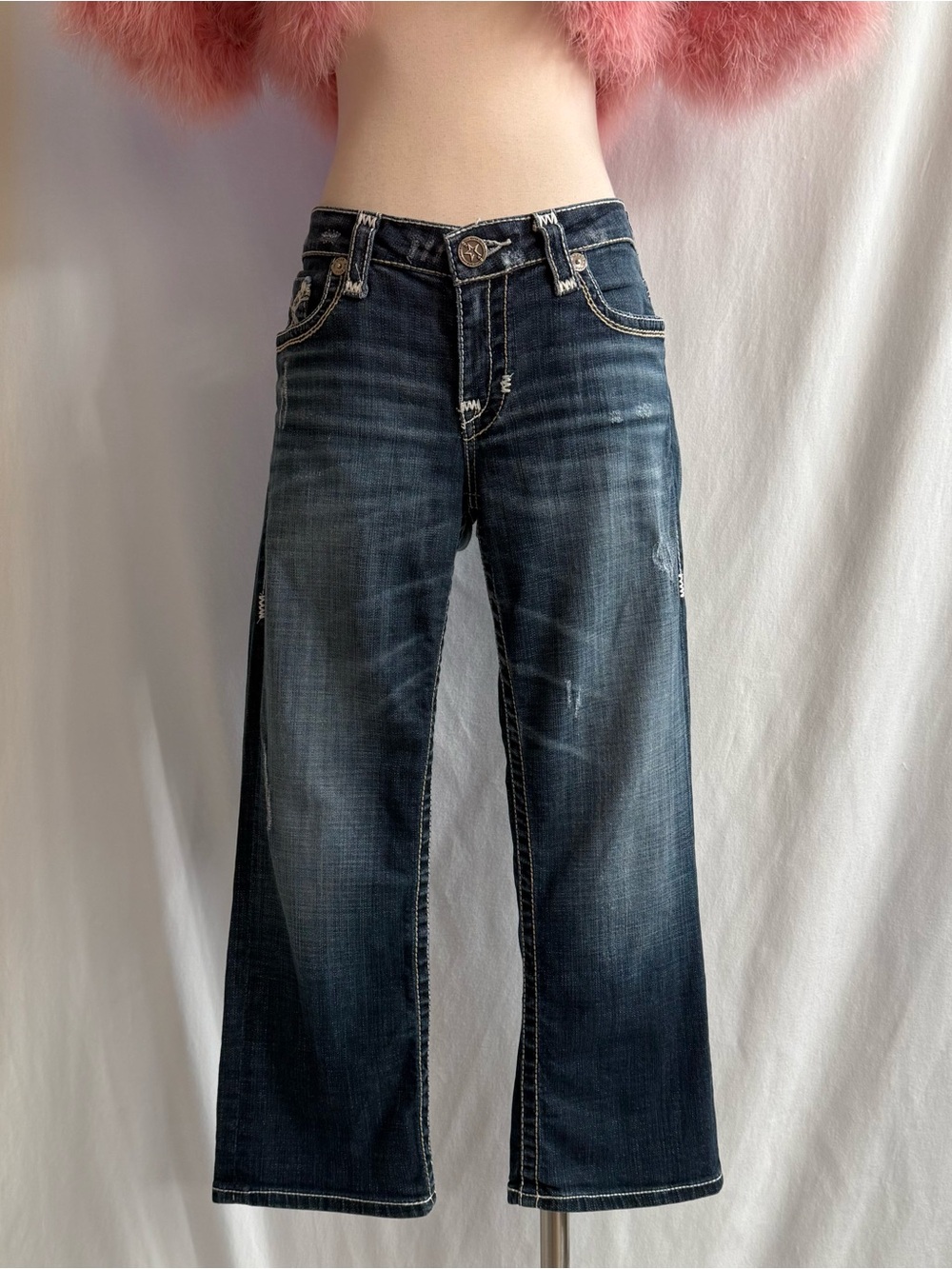 Vintage Y2K Big Star Cropped Jeans - Picture 4 of 6